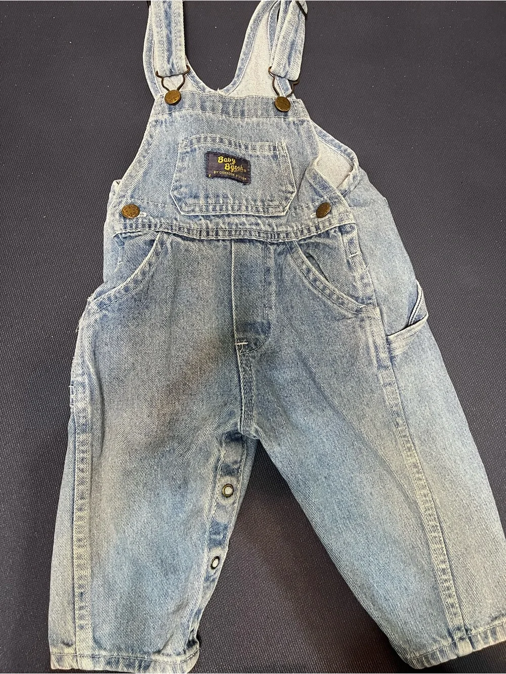 Baby OshKosh Vintage Carpenter Denim Overall Pants size 18 months like new!